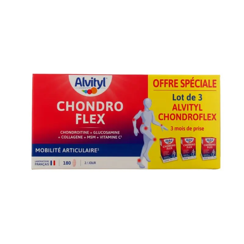 Urgo Alvityl Chondroflex Lot de 3 x 60 Comprimés - Pharmacie Agnès Praden à Alès