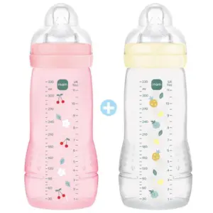 Mam Biberon Easy Active Berry & Pearl 2 x 330 ml 