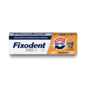 Fixodent Pro Plus Crème Adhésive Fixation Forte Goût Neutre 57 g