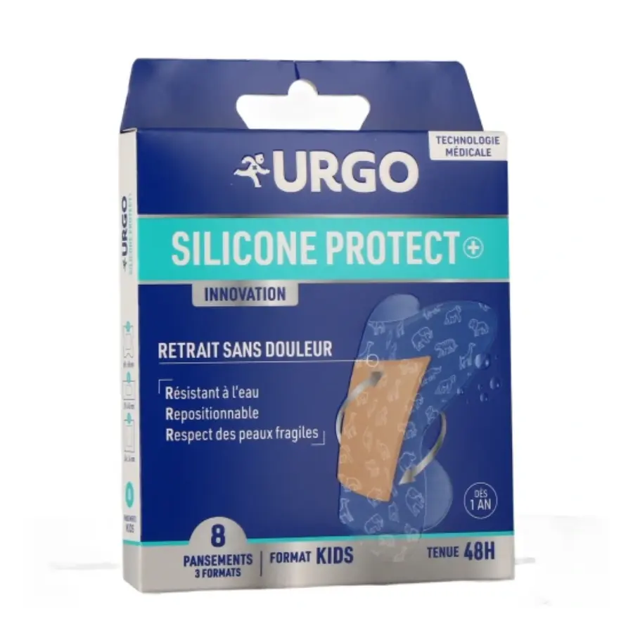 Urgo Silicone Protect + Kids x 8 pansements - Pharmacie Agnès Praden à Alès
