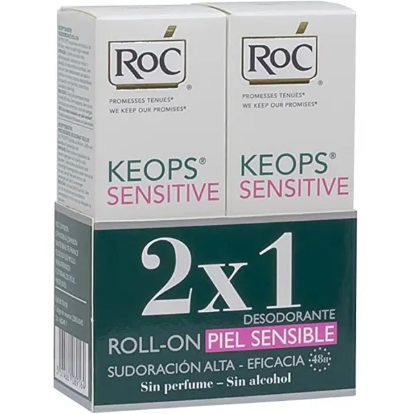 Roc Keops Déo Sensitive à Bille lot de 2