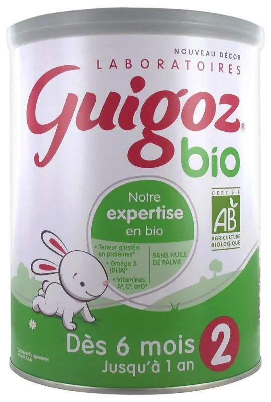 Guigoz Bio 2 Lait 6 - 12 mois 800 g