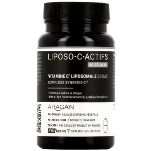 Aragan Liposo-C Actifs Vitamine C Liposomale 500 mg 40 Gélules