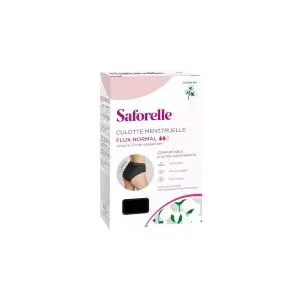 Iprad Saforelle Culotte Menstruelle Noire Taille 42 Flux Normal Coton Bio 