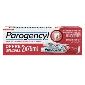 Parogencyl Dentifrice Soin Intensif Gencives Lot de 2 x 75 ml