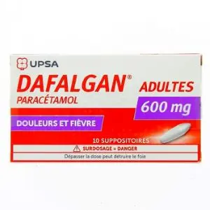 Upsa Dafalgan 600mg 10 Suppositoires Adultes