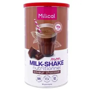 Milical Milk-Shake Nutritionnel Saveur Chocolat 420g 14 Portions