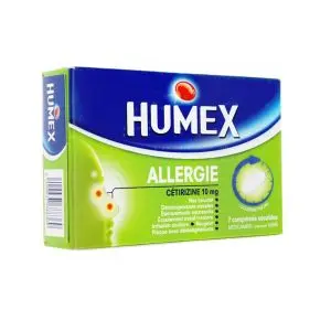 Urgo Humex Allergie Cétirizine 10 mg 7 Comprimés Sécables