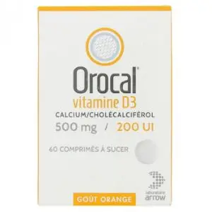 Arrow Orocal Vit D3 500mg/200UI 60 Comprimés 