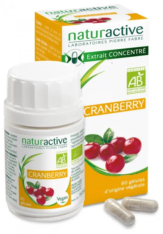 Naturactive Cranberry Bio 60 Gélules - Pharmacie Agnès Praden à Alès