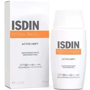 Isdin Active Unify Crème Solaire Visage Teintée Dépigmentante SPF50+ Color FotoUltra 100 50ml