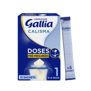 Gallia Calisma Doses 1 Lait 0 - 6 mois 21 Sachets de 5 Doses pré mesurées