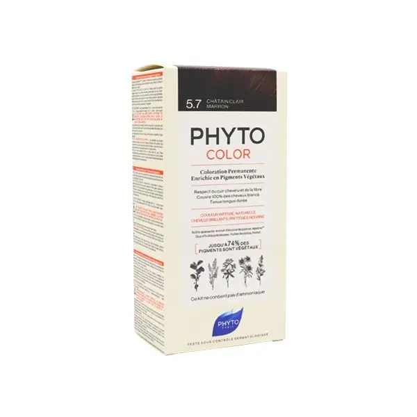 Phytocolor 5.7 châtain clair marron coloration permanente