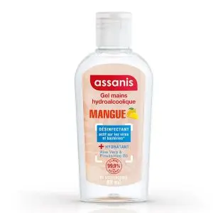 Assanis Pocket Parfumé Gel Mains Hydroalcoolique Mangue 80ml