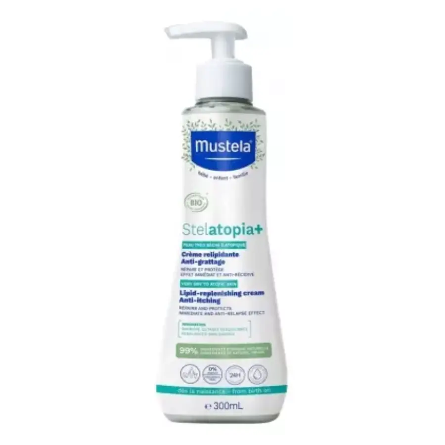 MustelaStelatopia+ Crème Relipidante Anti-Grattage Bio 300 ml - Pharmacie Agnès Praden à Alès
