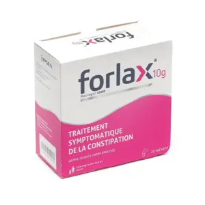 Forlax 10 g Poudre Pour Solution Buvable 20 Sachets