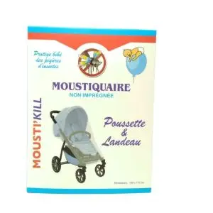 Mousti'Kill Moustiquaire Non Imprégnée Poussette et Landau 150x115cm - Pharmacie Agnès Praden à Alès