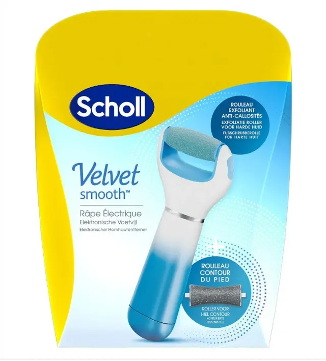 Scholl Velvet Smooth Express Pedi Râpe Électrique Anti-Callosités Bleu
