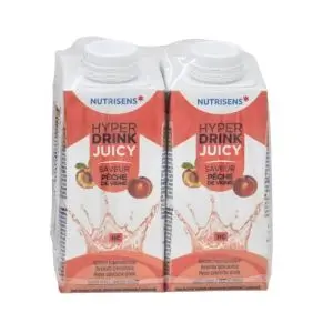 Nutrisens Hyper Drink Juicy Saveur Pêche De Vigne HC 4x200 ml