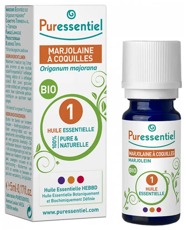 Puressentiel Huile Essentielle Marjolaine à Coquilles Bio 5 ml - Pharmacie Agnès Praden à Alès