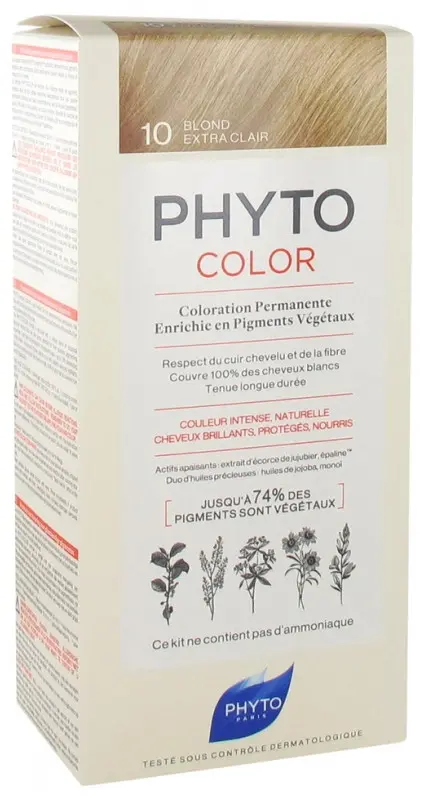 PhytoColor Coloration Permanente 10 Blond Extra Clair