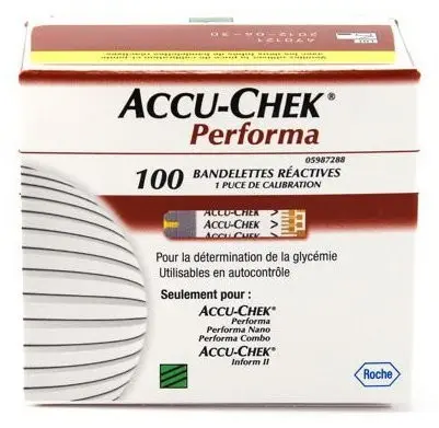 Accu Chek Performa bandelettes réactives x100