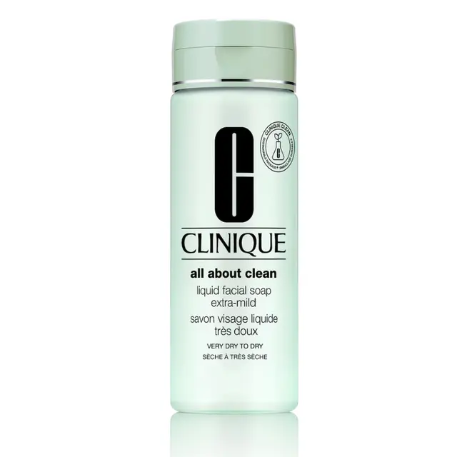 Clinique All About Clean Savon Visage Liquide Très Doux pour peau sèche à très sèche 200 ml