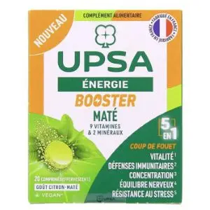 Upsa Énergie Booster Maté 5 en 1 x 20 Comprimés Effervescents