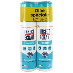 Insect Ecran Anti-Moustiques Spray Répulsif Peau Familles Lot de 2 x 100 ml