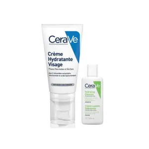 Cerave Face Crème Hydratante Visage 52ml + Crème Lavante 20ml