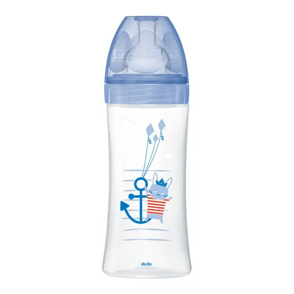 Dodie sensation+ biberon tétine plate débit rapide mer 330ml - Pharmacie Agnès Praden à Alès