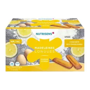 Nutrisens Madeleines Longues HP/HC Saveur Citron 4x6 Sachets 125g