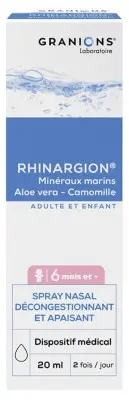Rhinargion Spray Nasal Décongestionnant et Apaisant 20 ml