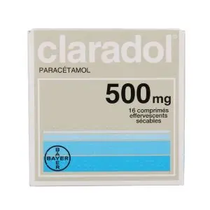 Bayer Claradol Paracétamol 500 mg 16 Comprimés Effervescents Sécables