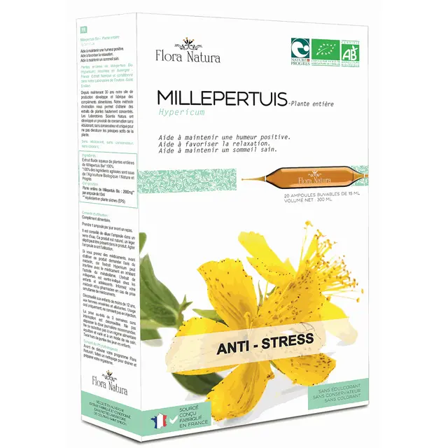 Flora Natura® Millepertuis Bio 20 Ampoules