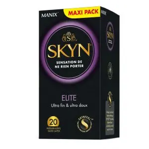Manix Skyn Elite Préservatifs Sans Latex Ultra Fin et Ultra Doux x20