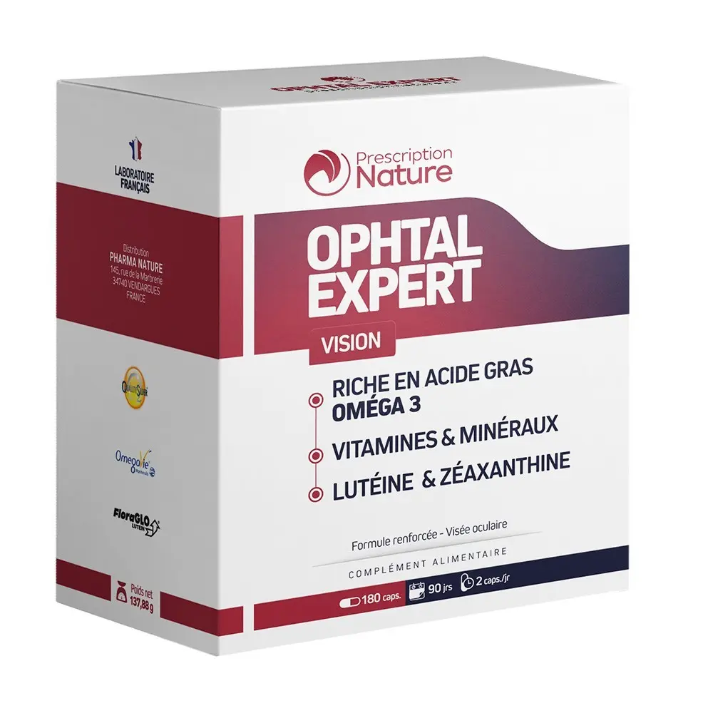 Prescription Nature Ophtal Expert 180 Capsules - Pharmacie Agnès Praden à Alès