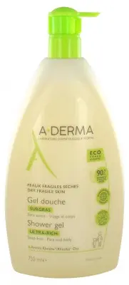 A-DERMA Gel Douche Surgras 750 ml - Pharmacie Agnès Praden à Alès