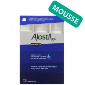 Johnson & Johnson Alostil 5% Mousse Minoxidil - Pharmacie Agnès Praden à Alès