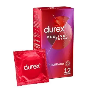 Durex Feeling Préservatifs Extra Fins Et Extra Lubrifies Extra x12