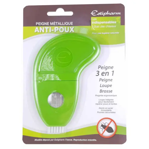 Estipharm Peigne anti-poux métallique ultra fin
