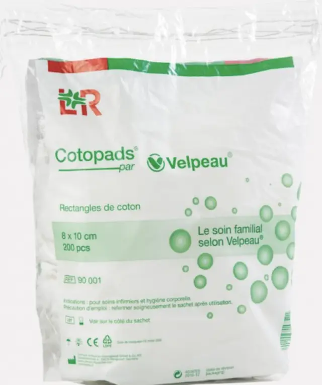 Cotopads Rectangles de Coton 8 x 10 cm x 200