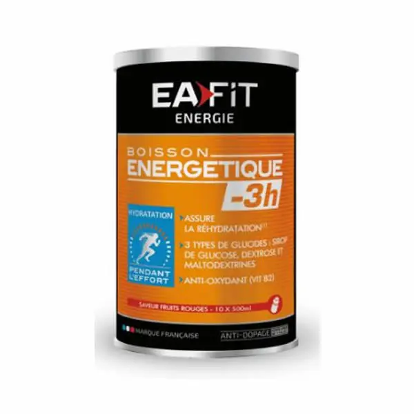 Eafit Énergie Boisson Énergétique -3h 500 g - Saveur : Fruits Rouges