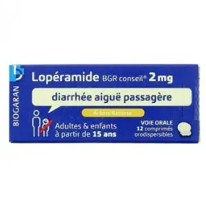 Biogaran Lopéramide 2 mg 12 Comprimés Orodispersibles