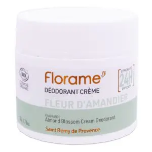 Florame Déodorant Crème 24H Fleur d'Amandier Bio 50gr - Pharmacie Agnès Praden à Alès