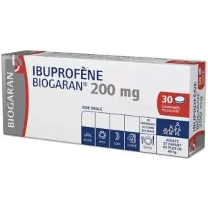 Ibuprofène 200 mg Comprimés Pelliculés x 30