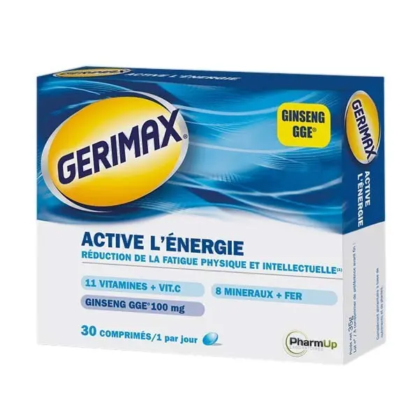 Gerimax active l'énergie complément alimentaire multivitaminés 30 comprimes - Pharmacie Agnès Praden à Alès