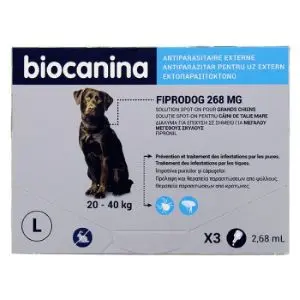 Biocanina Fiprodog 268mg Spot-on Chiens L x3 pipettes