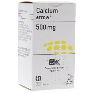 Arrow Calcium 500 mg 60 Comprimés à Sucer