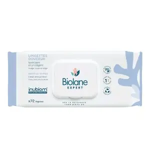 Biolane Expert Lingettes Douceur Peaux Sensibles x72